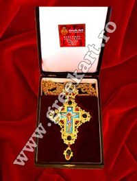 Cruce pectorala argint aurita 1