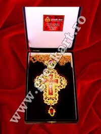 Cruce pectorala argint aurit 5